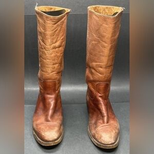 Vintage Frye Brown Cowboy Saddle Boots Style 2590 Men's Size 9.5D